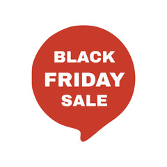 Black friday sale and speech bubble