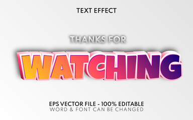 Thanks for watching text effect cartoon style. Editable text effect.