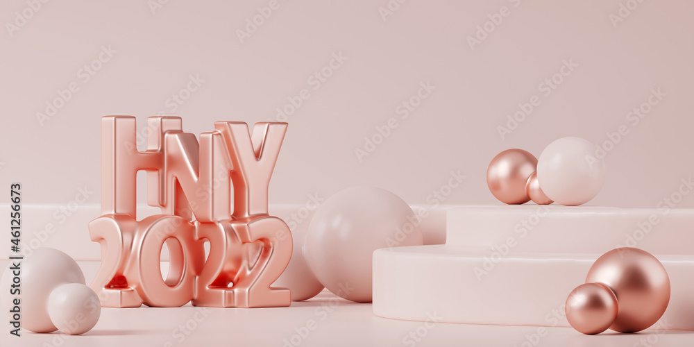 Poster winter mockup concept for product presentation. blue and pink gradient podium and pink cloud scene. 