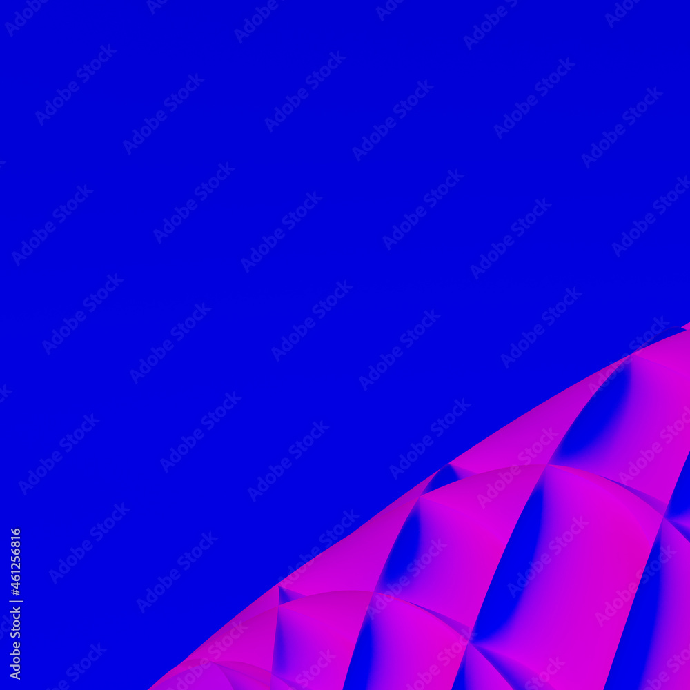 Poster minimal abstract background for product presentation. blue paper honeycomb on blue background. 3d re
