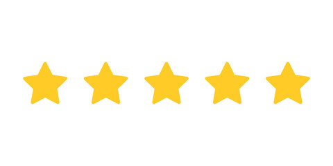 Five rating stars vector