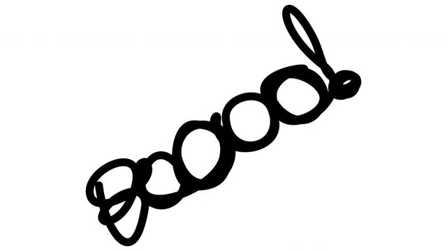 Boo lettering animation one line on a white background. Scary Halloween chant. 4k stock video for a mystical video.