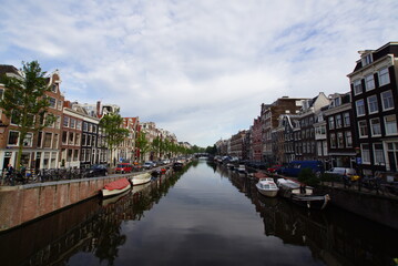 Fototapeta na wymiar オランダ・アムステルダムの運河