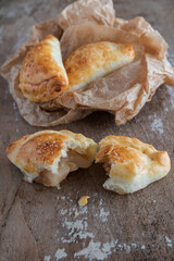 Mini empanadas stuffed with apple compote and cinnamon