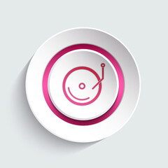 Music button design element for your website, page, template, layout. Graphic design creative element. Vector illustration.