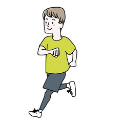 走っている男性
