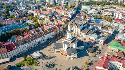 Top view of the historic center of Ivano-Frankivsk, Ukraine - 461261427
