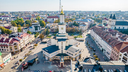 Top view of the historic center of Ivano-Frankivsk, Ukraine - 461261431