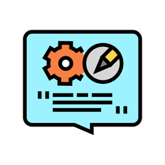 content create color icon vector. content create sign. isolated symbol illustration