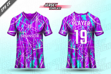 Premium soccer jersey template with abstract texture.	
