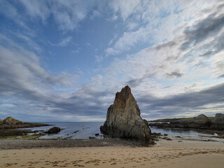 Views of Mexota beach, Asturias, Spain