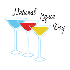 National Liquor Day, idea for poster, banner, flyer or postcard