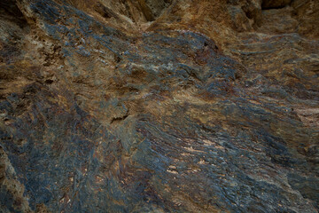 Fragment of multicolored rock, abstract, nature.