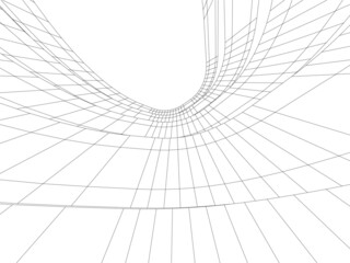 modern architecture vector 3d drawing