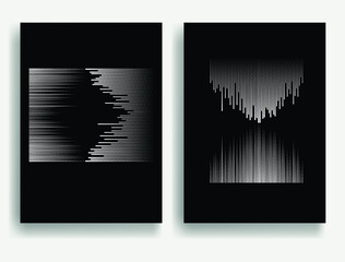 Contemporary background composition .Modern minimal posters .Linear  design .Black and white pattern .Trendy abstract background . Geometric shapes  .Vector illustration.