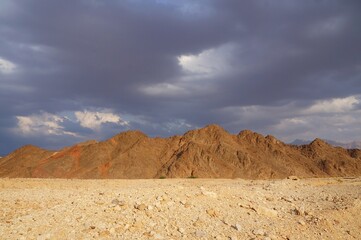 Beautiful colours of mountains near Israel Route in South