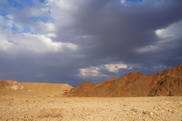 Beautiful colours of mountains near Israel Route in South