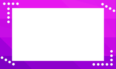 white square in the middle of small circles and purple background