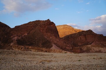 Beautiful colours of mountains near Israel Route in South
