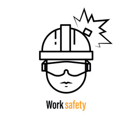 job security concept. safety equipment, construction concept.