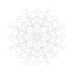 Mandala. Colouring book for children and adults.