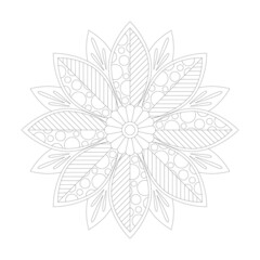 Mandala. Colouring book for children and adults.
