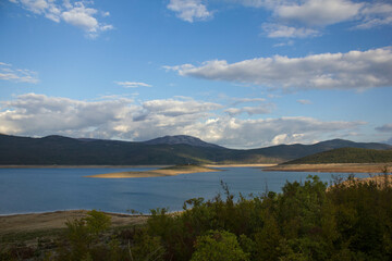 Fototapeta na wymiar Bilecko Jezero lake in Bosnia and Herzegovina close to Trebinje and Bileca 