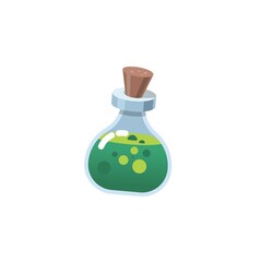 Elixir bottle vector illustration, Magic potion icon, game item