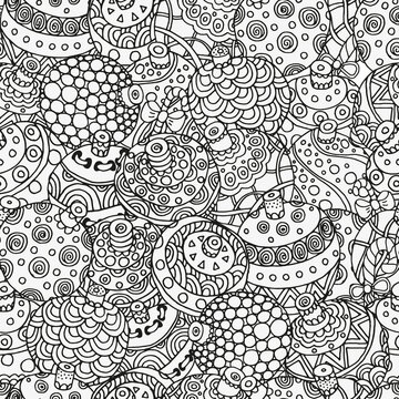 Seamless Pattern. Christmas decorative elements in vector.