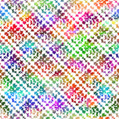 Brush Stroke Plaid Geometric Grung Pattern Seamless in Rainbow Color Check Background. Gunge Collage Watercolor Texture for Teen and School Kids Fabric Prints Grange Design with lines