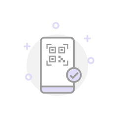 Fototapeta premium vaccine certificate icon design illustration