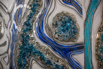 original resin geode and birthstone abstract art

