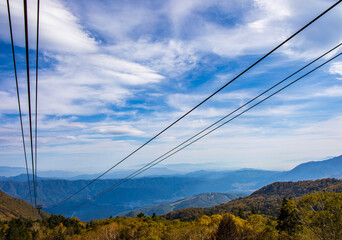 cable car in the mountains