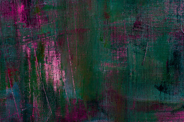 Multicolored abstract background, drawing with oil paints on artistic linen canvas