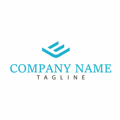 modern logo letter E company template vector design