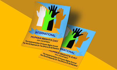 World Human Rights Day Flyer Template Design
