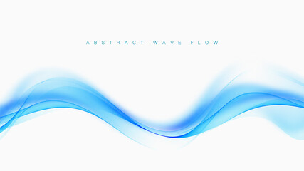 Obraz premium Blue abstract wave. Abstract vector background wave