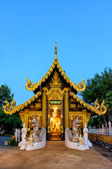 Fototapeta premium Sanctuary of Inthakhin Sadue Muang Temple in city center of Chiang Mai, Thailand.
