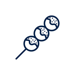 Takoyaki icon logo template isolated on white background.