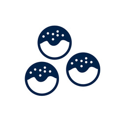 Takoyaki icon logo template isolated on white background.