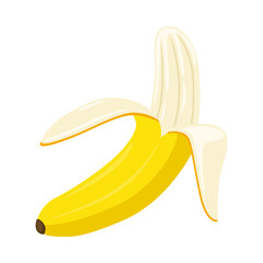 Banana Fruit Sign Emoji Icon Illustration. Healthy Food Vector Symbol Emoticon Design Clip Art Sign Comic Style.