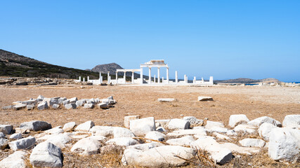 Apollo Sanctuary on Despotiko Island. Cyclades of Greece.