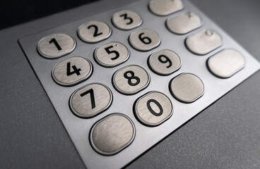 ATM metal keypad