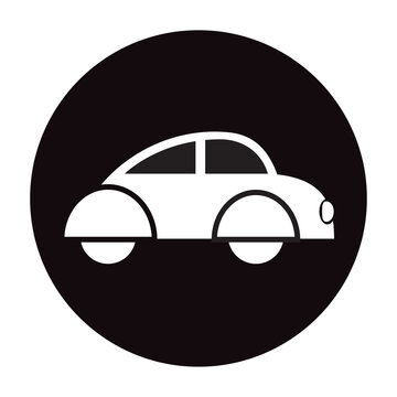 Car icon vector isolated on white background. Trendy car icon in flat style. Template for app, ui, logo and web site. Vector illustration, EPS 10
