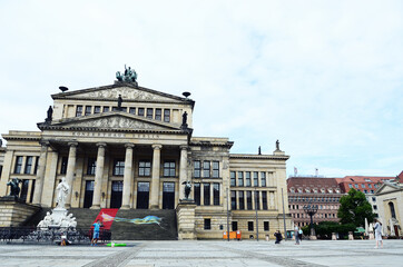 GERMANY, BERLIN: Scenic cityscape street view of European architecture with old buildings