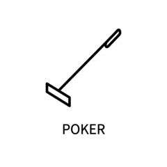 Line Icon Poker In Simple Style. Vector sign in a simple style isolated on a white background.