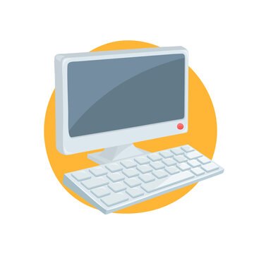 Computer Set Keyboard Emoji Icon Illustration. Computering Vector Symbol Emoticon Design Doodle Vector.
