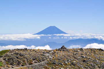 mountain peak in winter