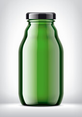 Color Glass Bottle on background