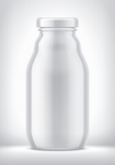 White Non-transparent Bottle. 